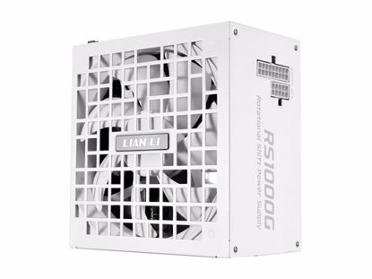 Fotografija izdelka Napajalnik ATX Lian Li RS 1000W, 80 PLUS Gold, 12V-2×6, HUB, Modularen, bel