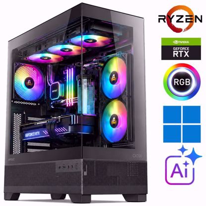 Fotografija izdelka @Gamer-II Ryzen7 8700F | 32GB DDR5 | SSD 2TB  NVMe | RTX 5070-12GB | Vodno hlajenje | Windows 11 | Gaming namizni