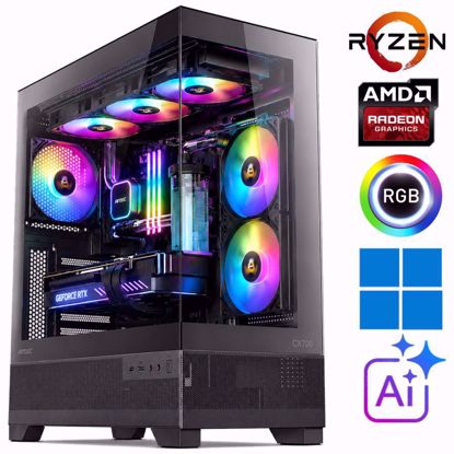 Fotografija izdelka @Gamer-II Ryzen7 8700F | 32GB DDR5 | SSD 2TB  NVMe | AMD RX9070-16GB | Vodno hlajenje | Windows 11 | Gaming namizni