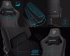 Fotografija izdelka GENESIS NITRO 660 gaming / pisarniški stol, ergonomski, nastavljiva višina / naklon, zibanje, 2x blazina, 2D nasloni za roke, kolesa CareGLide™, tkanina, do 150kg, črno siv