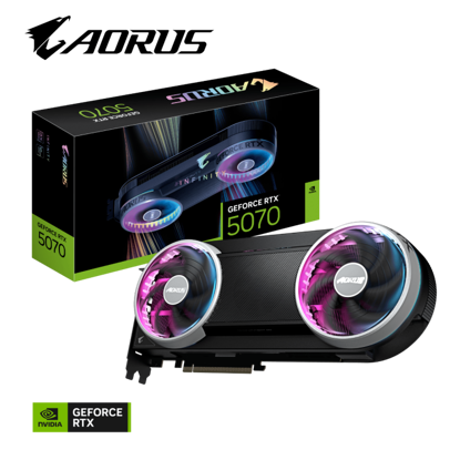 Fotografija izdelka Grafična kartica GIGABYTE AORUS GeForce RTX 5070 INFINITY 12G, 12GB GDDR7, PCI-E 5.0