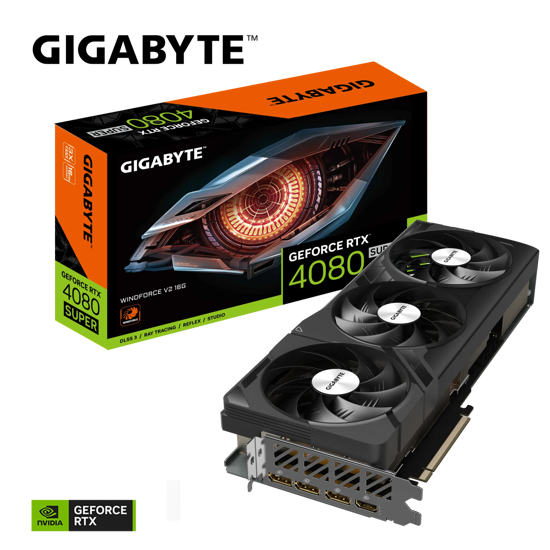 Fotografija izdelka Grafična kartica GIGABYTE GeForce RTX 4080 SUPER WINDFORCE V2 16G, 16GB GDDR6X, PCI-E 4.0