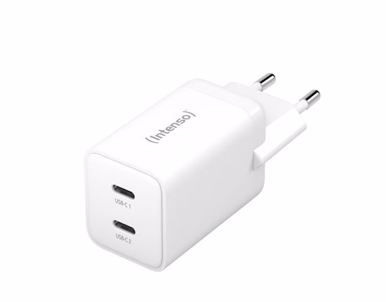 Fotografija izdelka Intenso 40W GaN napajalnik s priključkom 2xUSB-C W40CC