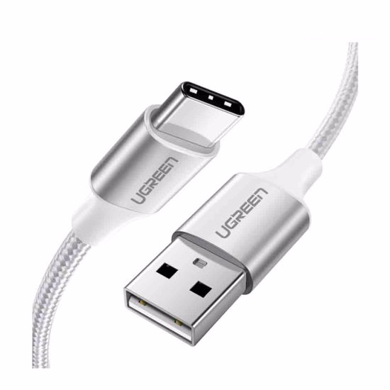 Fotografija izdelka UGREEN USB 2.0 A na USB-C kabel 1.5m (bel) - polybag