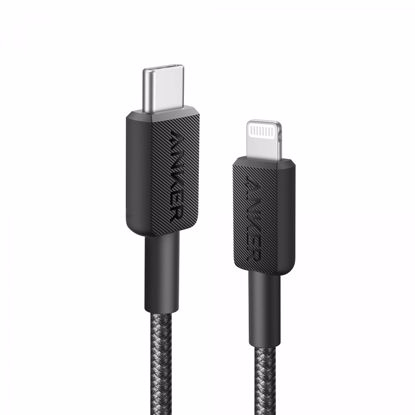 Fotografija izdelka Anker 322 USB-C to Lightning pleten kabel 0,9m črn