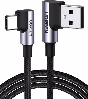 Fotografija izdelka Ugreen USB v USB C 90-stopinjski kabel za hitro polnjenje 1M