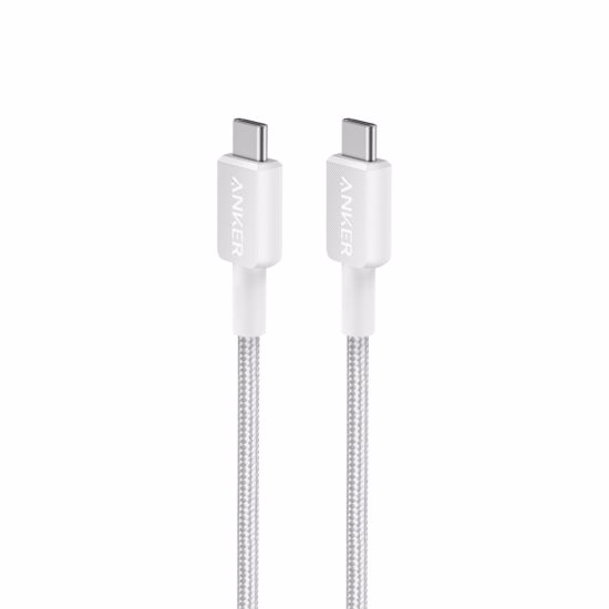 Fotografija izdelka Anker 322 USB-C to USB-C pleten kabel 0,9m bel