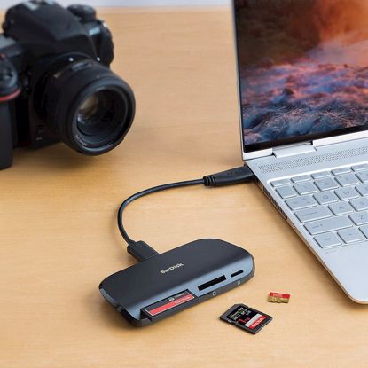 Fotografija izdelka Čitalec kartic SanDisk ImageMate PRO, USB C 3.0 --> SD, microSD, CompactFlash (UHS-II)