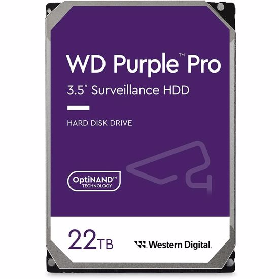 Fotografija izdelka WD PURPLE PRO 22TB 3,5" SATA3 512MB 7200rpm (WD221PURP) trdi disk