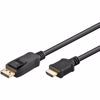 Fotografija izdelka GOOBAY DisplayPort (M) / HDMI (M) Tip A pozlačen 2 m kabel