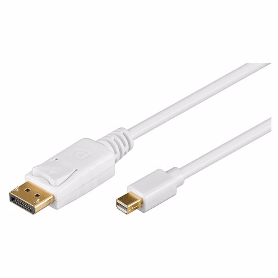 Fotografija izdelka GOOBAY Mini DisplayPort 1.2 2m pozlačen bel kabel