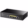 Fotografija izdelka CUDY GS1005PTS1 5-Port Gigabit 4xPoE+ 120W 1xSFP mrežno stikalo-switch