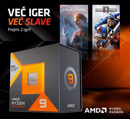 Fotografija izdelka AMD Ryzen 9 7900X3D 4,4/5,6GHz 128MB AM5 120W BOX brez hladilnika procesor