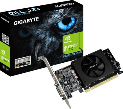 Fotografija izdelka Grafična kartica GIGABYTE GeForce GT 710, 2GB GDDR5, PCI-E 2.0