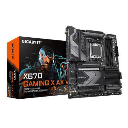 Fotografija izdelka GIGABYTE X670 GAMING X AX V2, DDR5, SATA3, USB3.2Gen2x2, DP, WiFi 6E, AM5 ATX