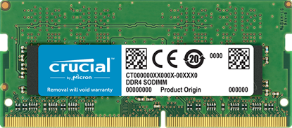 Fotografija izdelka Crucial 8GB DDR4-2400 SODIMM PC4-19200 CL17, 1.2V Single Ranked