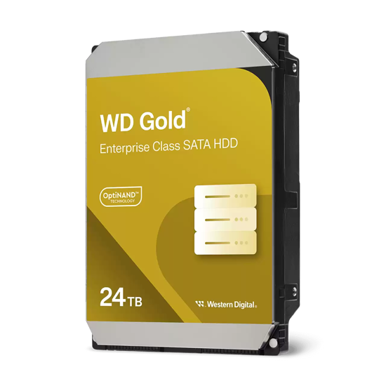 Fotografija izdelka WD 24 TB GOLD trdi disk, 7200 obratov, 512MB