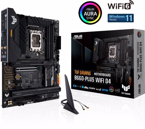 Fotografija izdelka ASUS TUF GAMING B660-PLUS WIFI D4, DDR4, SATA3, USB3.2Gen2x2, DP, WiFi, LGA1700 ATX