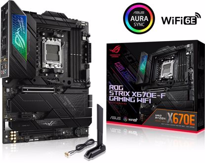 Fotografija izdelka ASUS ROG STRIX X670E-F GAMING WIFI, DDR5, SATA3, USB3.2Gen2x2, DP, WiFi, AM5 ATX