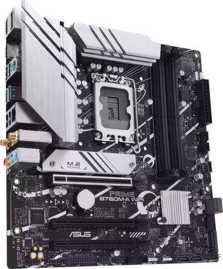 Fotografija izdelka ASUS PRIME B760M-A WIFI, DDR5, SATA3, USB3.2Gen2, DP, Wi-Fi, PCIe 4.0, LGA1700 mATX