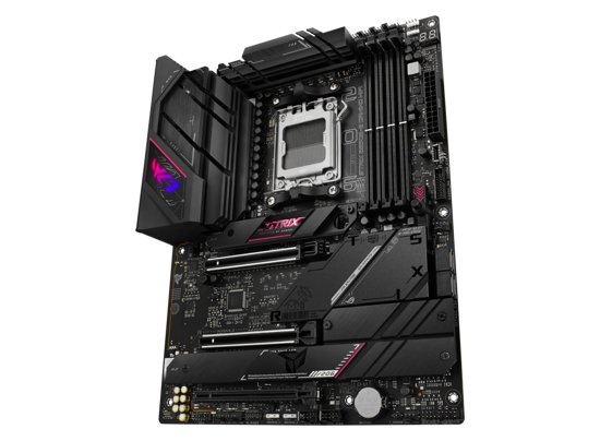 Fotografija izdelka ASUS ROG STRIX B650E-E GAMING WIFI, DDR5, SATA3, USB3.2Gen2x2, DP, 2.5GbE, Wi-Fi 6E, AM5 ATX