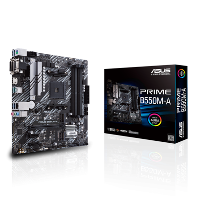 Fotografija izdelka ASUS PRIME B550M-A, DDR4, SATA3, USB3.2Gen2, HDMI, AM4 mATX