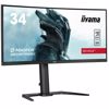 Fotografija izdelka IIYAMA RED EAGLE G-MASTER GB3467WQSU-B5 86,36cm (34") UWQH 21:9 VA 165Hz DP/HDMI HDR400 FreeSync zvočniki ukrivljen monitor