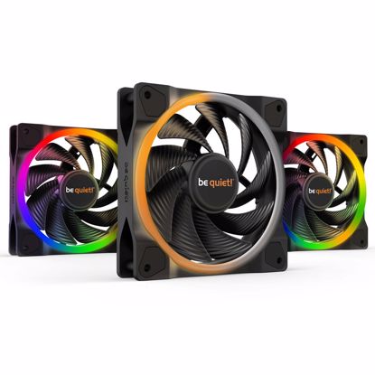 Fotografija izdelka BE QUIET! LIGHT WINGS high-speed (BL077) Triple-Pack RGB 120mm 4-pin PWM ventilator