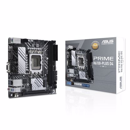 Fotografija izdelka ASUS PRIME H610I-PLUS D4-CSM LGA1700 MINI-ITX DDR4 HDMI DP USB 3.2 osnovna plošča