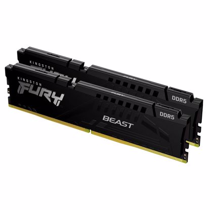 Fotografija izdelka KINGSTON Fury Beast Black 64GB (2x32GB) 6000MT/s DDR5 CL38 EXPO (KF560C36BBEK2-64) ram pomnilnik