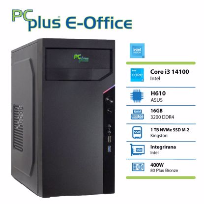 Fotografija izdelka PCplus e-Office i3-14100 16GB 1TB NVMe SSD DOS