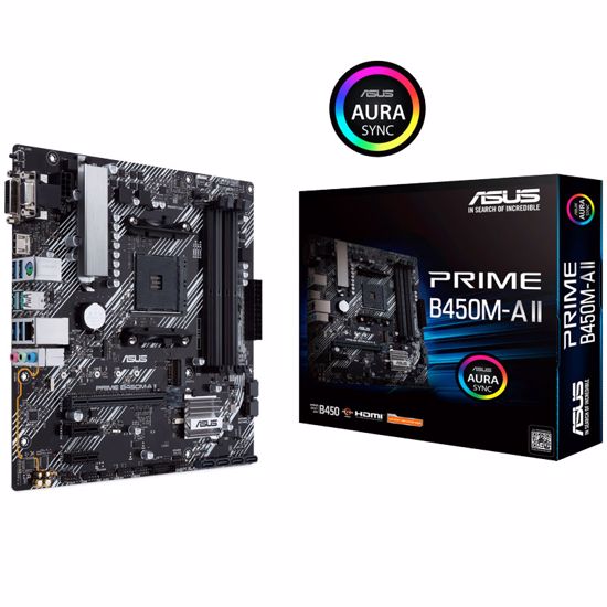 Fotografija izdelka ASUS PRIME B450M-A II AM4 mATX DDR4 USB3.2 RGB matična plošča