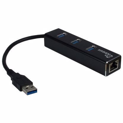 Fotografija izdelka INTER-TECH ARGUS IT-310 gigabit LAN USB3.0 3-port hub mrežni adapter