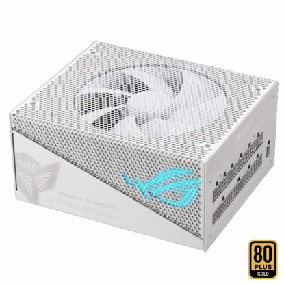 Fotografija izdelka ASUS ROG STRIX 1000W Gold Aura White Editon 80Plus Gold modularni beli napajalnik