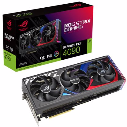 Fotografija izdelka ASUS ROG Strix GeForce RTX 4090 OC 24GB GDDR6X (90YV0ID0-M0NA00) ARGB gaming grafična kartica