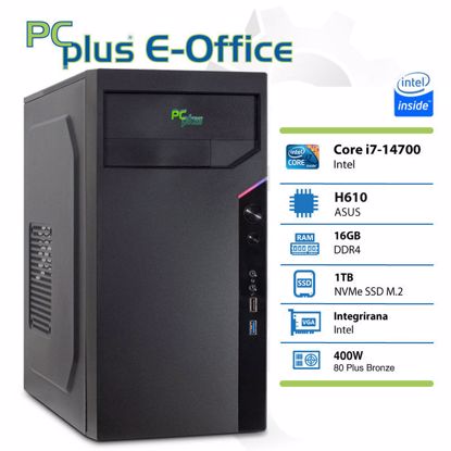 Fotografija izdelka PCPLUS e-Office i7-14700 16GB 1TB NVMe SSD namizni računalnik