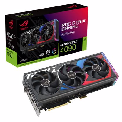 Fotografija izdelka ASUS ROG Strix GeForce RTX 4090 BTF 24GB GDDR6X (ROG-STRIX-RTX4090-24G-BTF-GAMING) ARGB gaming grafična kartica