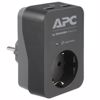 Fotografija izdelka APC Essential SurgeArrest PME1WB-GR 1 Outlet 2x USB črna prenapetostno zaščitna vtičnica