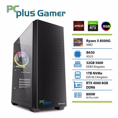 Fotografija izdelka PCPLUS Gamer Ryzen 5 8500G 32GB 1TB SSD GeForce RTX 4060 8GB RGB DOS gaming