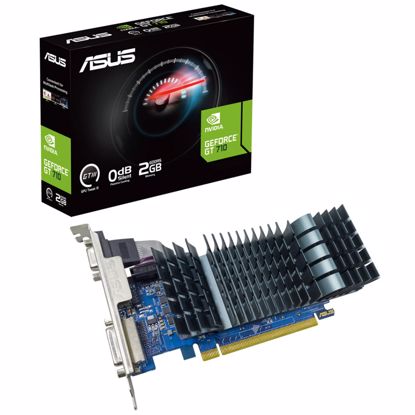 Fotografija izdelka ASUS Geforce GT710 2GB DDR5 EVO (GT710-SL-2GD5-BRK-EVO) grafična kartica