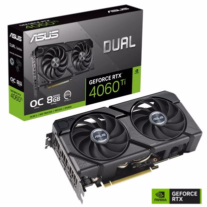 Fotografija izdelka ASUS Dual GeForce RTX 4060Ti EVO OC 8GB GDDR6 (DUAL-RTX4060TI-EVO-O8G) grafična karticaASUS Dual GeForce RTX 4060Ti EVO OC 8GB GDDR6 (DUAL-RTX4060TI-EVO-O8G) grafična kartica