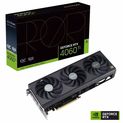 Fotografija izdelka ASUS PROART GeForce RTX 4060 Ti OC 16B GDDR6 (90YV0JH2-M0NA00) gaming grafična kartica